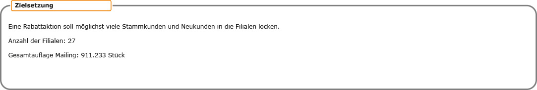 Fallbeispiel Zielsetzung